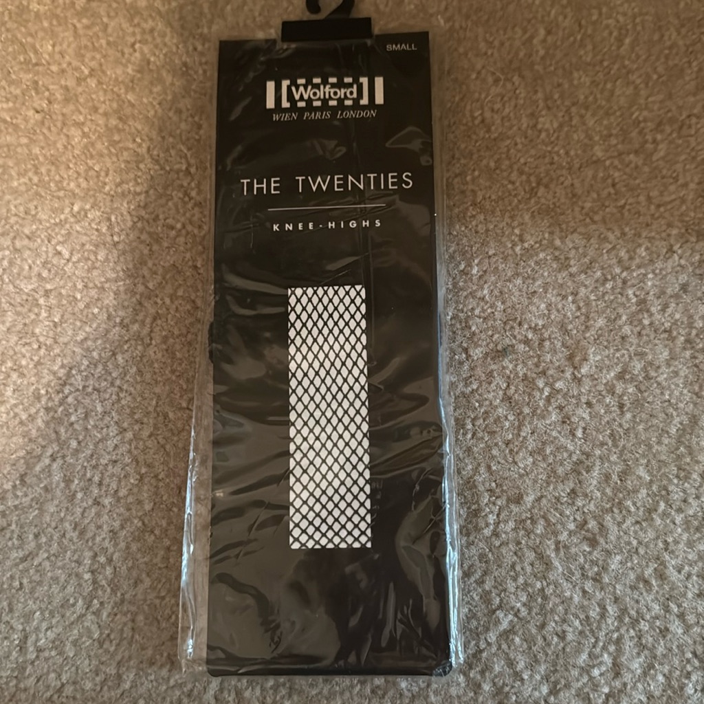 Wolford Small Black Twenties Knee Highs